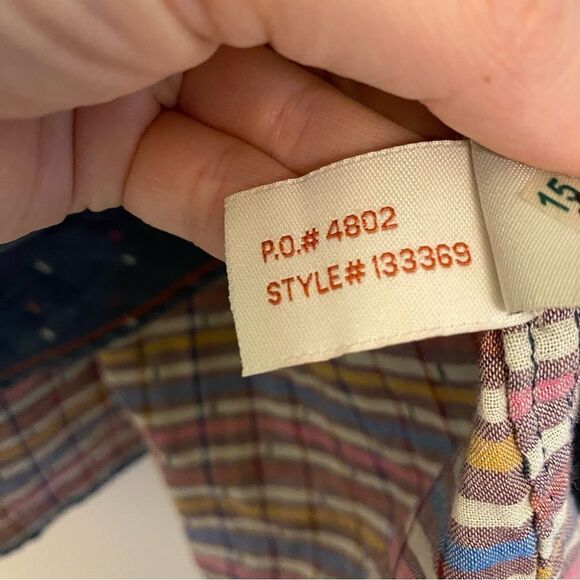 Carbon 2 Cobalt Button Down Shirt Cotton Woven 2 Ply Confetti Sprinkle Blue XXL - Picture 5 of 10